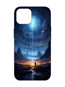 Чохол з бірюзовими боками на Apple iPhone 14 :: Космос (принт 244)