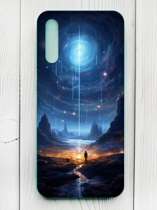Чохол з бірюзовими боками на Samsung Galaxy A50 (2019) A505/A30s :: Космос (принт 244)