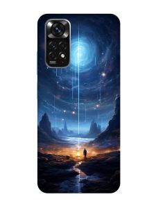 Чохол з бірюзовими боками на Xiaomi Redmi Note 11 :: Космос (принт 244)