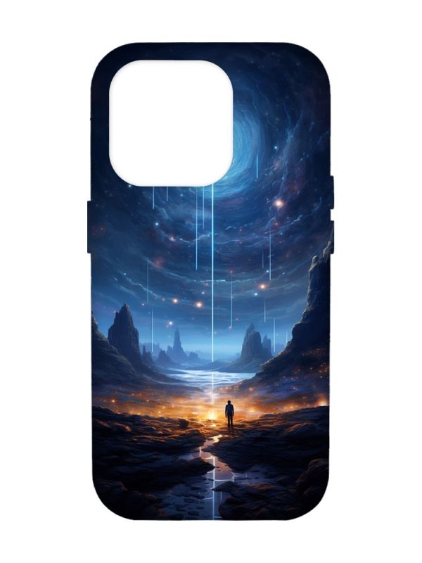 Чохол з червоними боками на Apple iPhone 14 Pro Max :: Космос (принт 244)