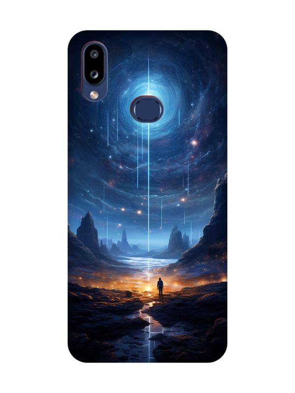 Чохол з червоними боками на Samsung Galaxy A10s (A107) :: Космос (принт 244)