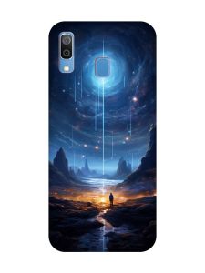 Чохол з червоними боками на Samsung Galaxy A30 (2019) / A20 (2019) :: Космос (принт 244)