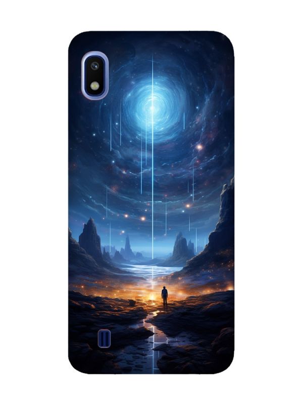 Чохол з червоними боками на Samsung Galaxy A10 (2019) A105 :: Космос (принт 244)