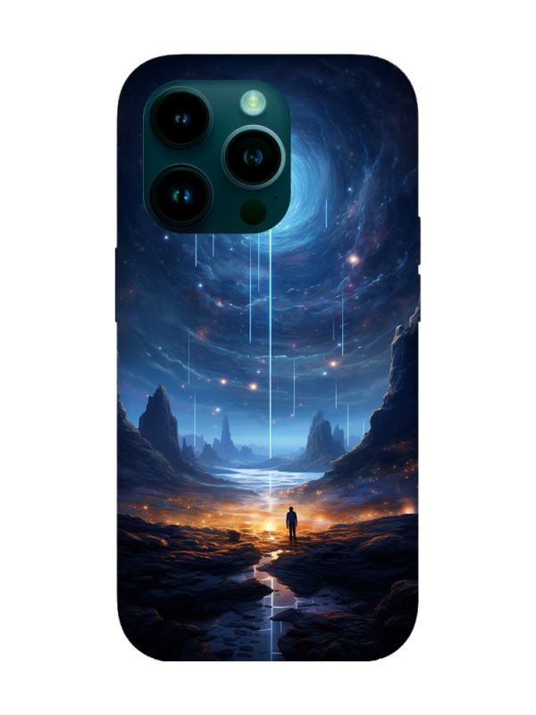 Чохол з рожевими боками на Apple iPhone 14 Pro :: Космос (принт 244)