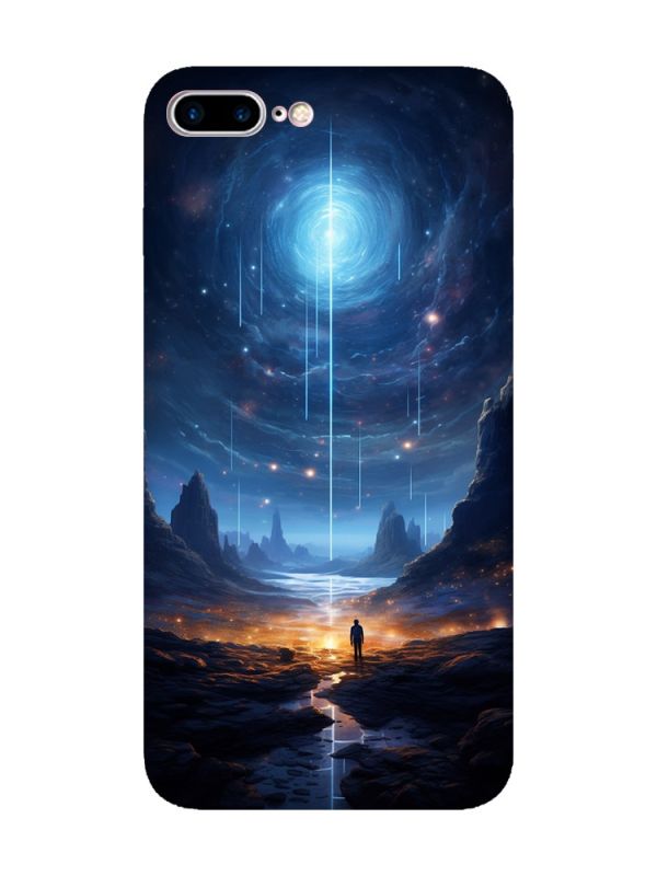 Чохол з рожевими боками на iPhone 7 Plus/8 Plus :: Космос (принт 244)