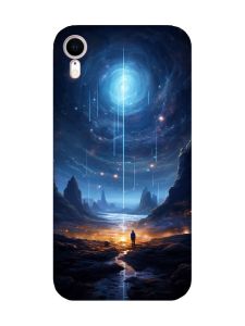 Чохол з рожевими боками на Apple iPhone XR :: Космос (принт 244)