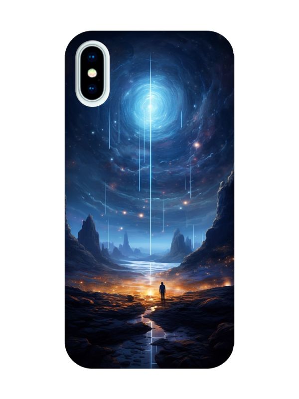 Чохол з рожевими боками на iPhone X / Xs :: Космос (принт 244)