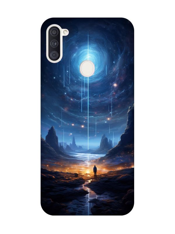 Чохол з рожевими боками на Samsung Galaxy A11 :: Космос (принт 244)