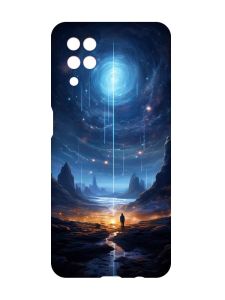 Чохол з рожевими боками на Samsung Galaxy A12 :: Космос (принт 244)