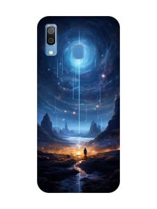 Чохол з рожевими боками на Samsung Galaxy A30 (2019) / A20 (2019) :: Космос (принт 244)