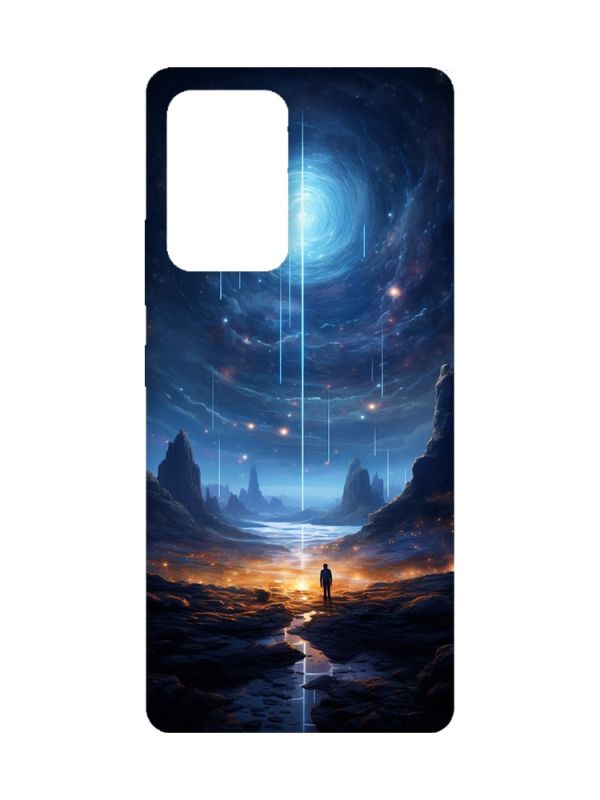 Чохол з рожевими боками на Samsung Galaxy A52 :: Космос (принт 244)