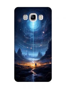 Чохол з рожевими боками на Samsung Galaxy J7(2016) J710 :: Космос (принт 244)