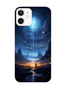 Чохол з чорними боками на Apple iPhone 12 / 12 Pro (6.1) :: Космос (принт 244)