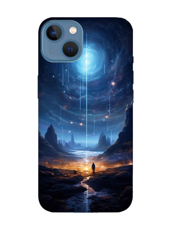 Чохол з чорними боками на Apple iPhone 13 :: Космос (принт 244)