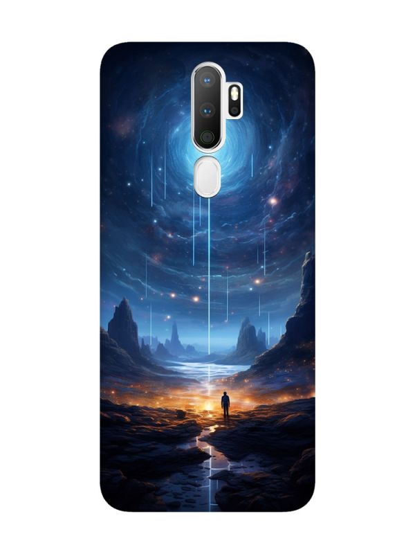 Чохол з чорними боками на Oppo A5 :: Космос (принт 244)