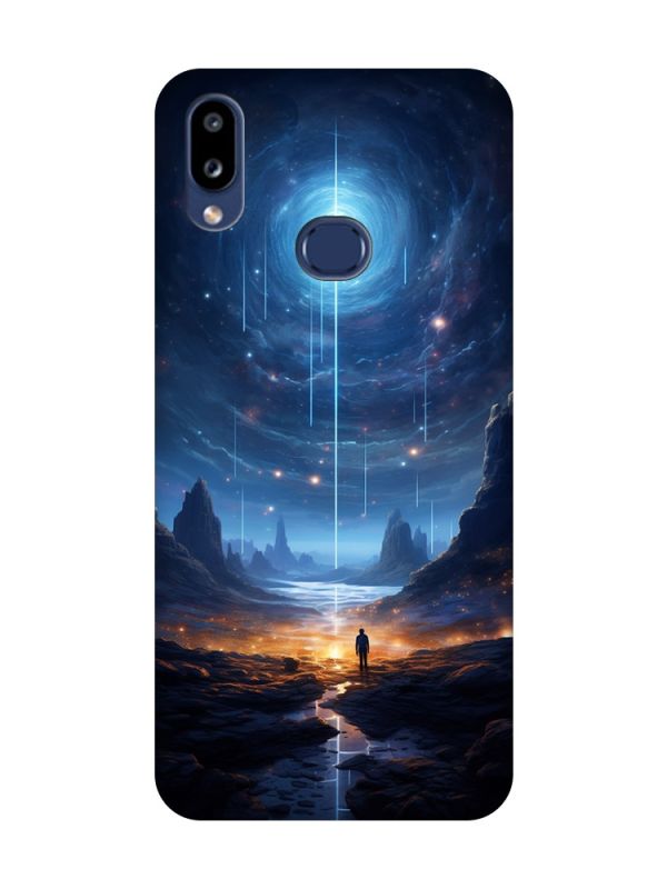 Чохол з чорними боками на Samsung Galaxy A10ѕ A107 :: Космос (принт 244)