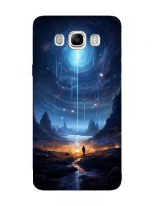 Чохол з чорними боками на Samsung Galaxy J7(2016) J710 :: Космос (принт 244)