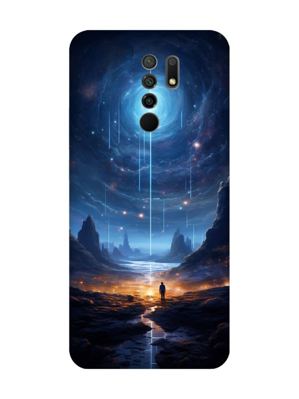 Чохол з чорними боками на Xiaomi Redmi 9 :: Космос (принт 244)