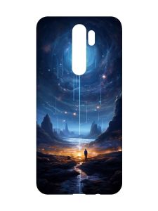 Чохол з чорними боками на Xiaomi Redmi Note 8 Pro :: Космос (принт 244)