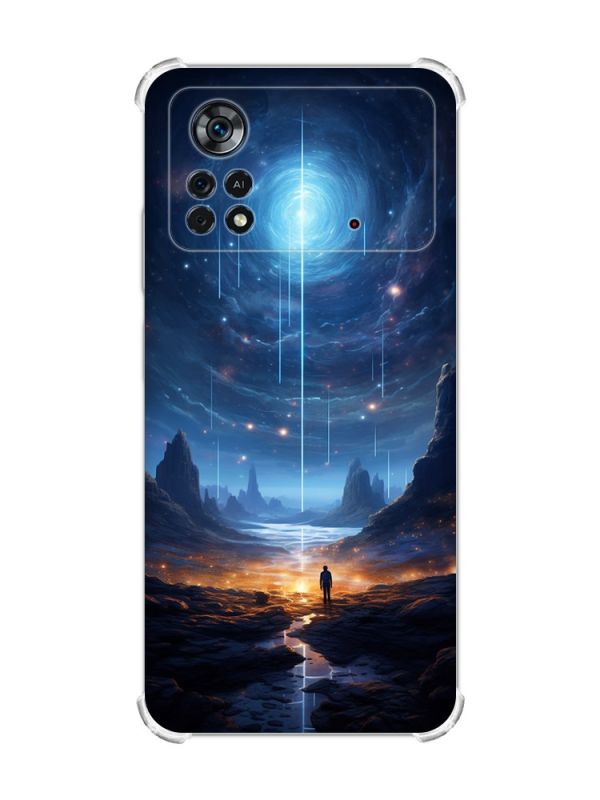 Чохол з потовщеними кутами на Xiaomi Poco X4 Pro 5G :: Космос (принт 244)