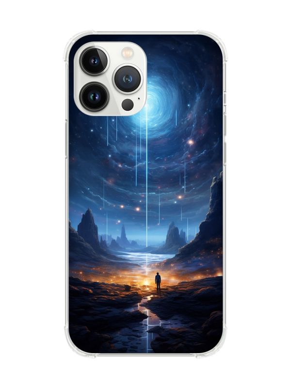 Чохол із потовщеними кутами на iPhone 14 Pro Max :: Космос (принт 244)