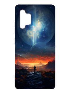 Чохол з червоними боками на Samsung Galaxy A32 :: Космос (принт 247)