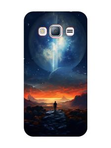 Чохол з червоними боками на Samsung Galaxy J3 / J310 :: Космос (принт 247)