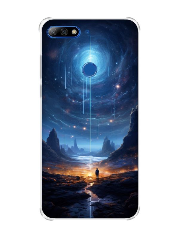 Чохол з потовщеними кутами на Huawei Y7 2018/Y7 Prime 2018 :: Космос (принт 244)