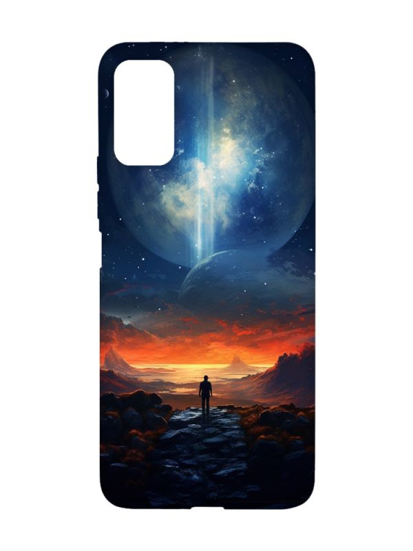 Чохол з червоними боками на Xiaomi Redmi Note 11 4G :: Космос (принт 247)