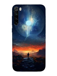 Чохол з червоними боками на Xiaomi Redmi Note 8T :: Космос (принт 247)