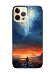 Чохол з рожевими боками на Apple iPhone 12 Pro Max :: Космос (принт 247)