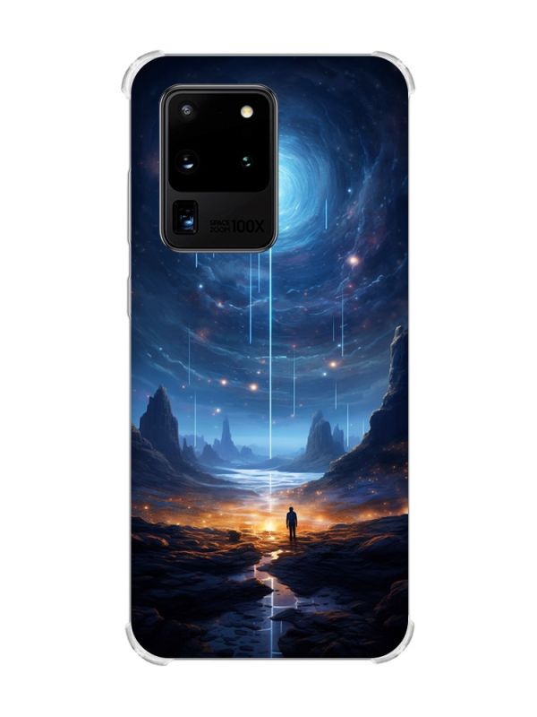 Чохол з потовщеними кутами на Samsung Galaxy S20 Ultra :: Космос (принт 244)