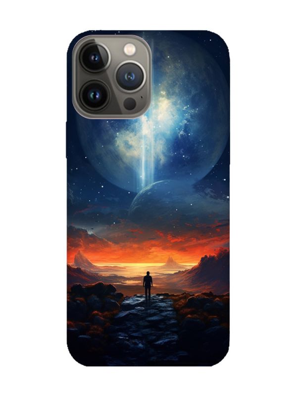 Чохол з рожевими боками на Apple iPhone 13 Pro :: Космос (принт 247)
