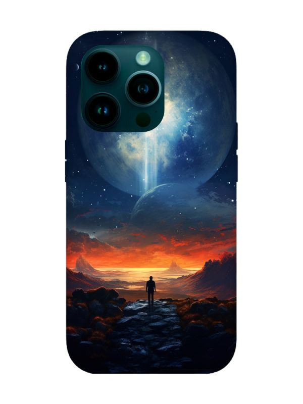 Чохол з рожевими боками на Apple iPhone 14 Pro :: Космос (принт 247)