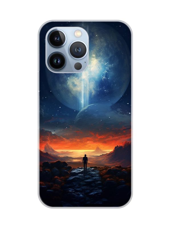 Магнітний чохол на iPhone 13 Pro (6.1) із підтримкою MagSafe :: Космос (принт 247)