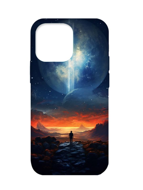 Чохол з бірюзовими боками на Apple iPhone 13 Pro :: Космос (принт 247)
