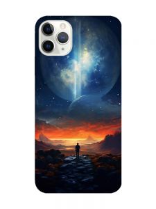 Чохол з бірюзовими боками на iPhone 11 Pro Max (6.5) :: Космос (принт 247)