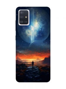 Чохол з рожевими боками на Samsung Galaxy A71 / A715 :: Космос (принт 247)