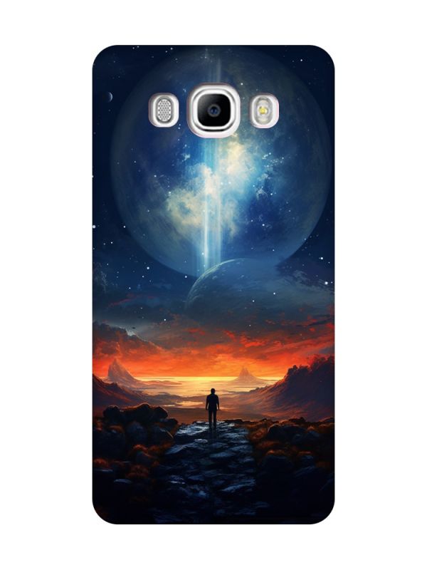 Чохол з рожевими боками на Samsung Galaxy J7(2016) J710 :: Космос (принт 247)