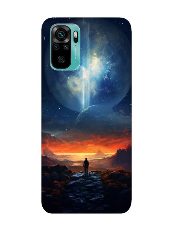 Чохол з рожевими боками на Xiaomi Redmi Note 10 / Note 10s :: Космос (принт 247)