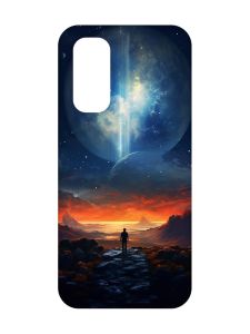 Чохол з рожевими боками на Xiaomi Redmi Note 11 4G :: Космос (принт 247)