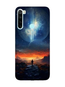 Чохол з рожевими боками на Xiaomi Redmi Note 8 :: Космос (принт 247)