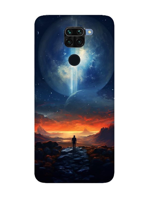 Чохол з рожевими боками на Xiaomi Redmi Note 9 :: Космос (принт 247)