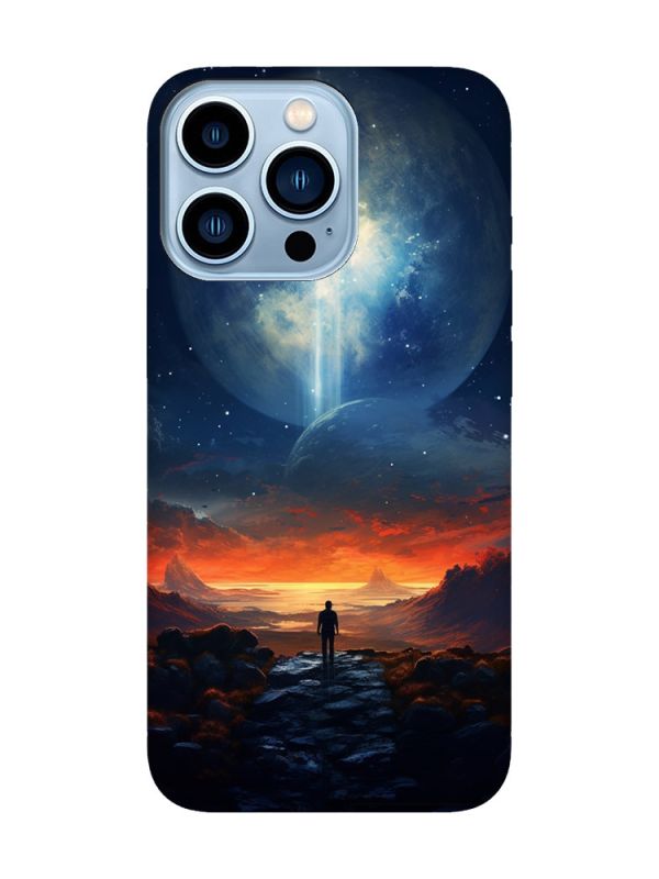Чохол з чорними боками на Apple iPhone 13 Pro Max :: Космос (принт 247)