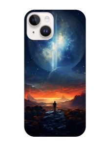 Чохол з чорними боками на Apple iPhone 14 :: Космос (принт 247)