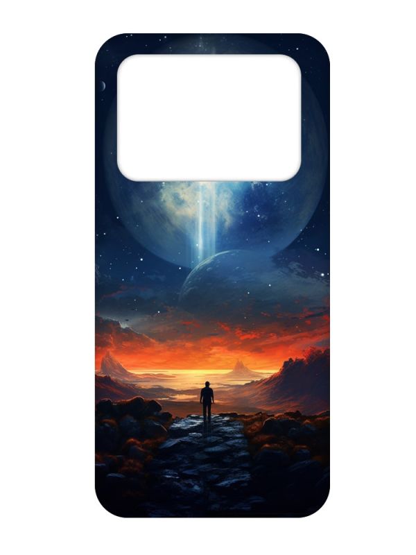 Чохол з чорними боками на Xiaomi Poco X4 Pro 5G :: Космос (принт 247)