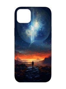 Чохол з червоними боками на iPhone 14 Plus :: Космос (принт 247)