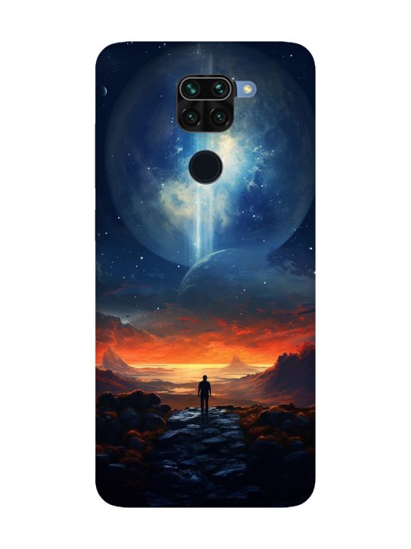 Чохол з чорними боками на Xiaomi Redmi Note 9 :: Космос (принт 247)