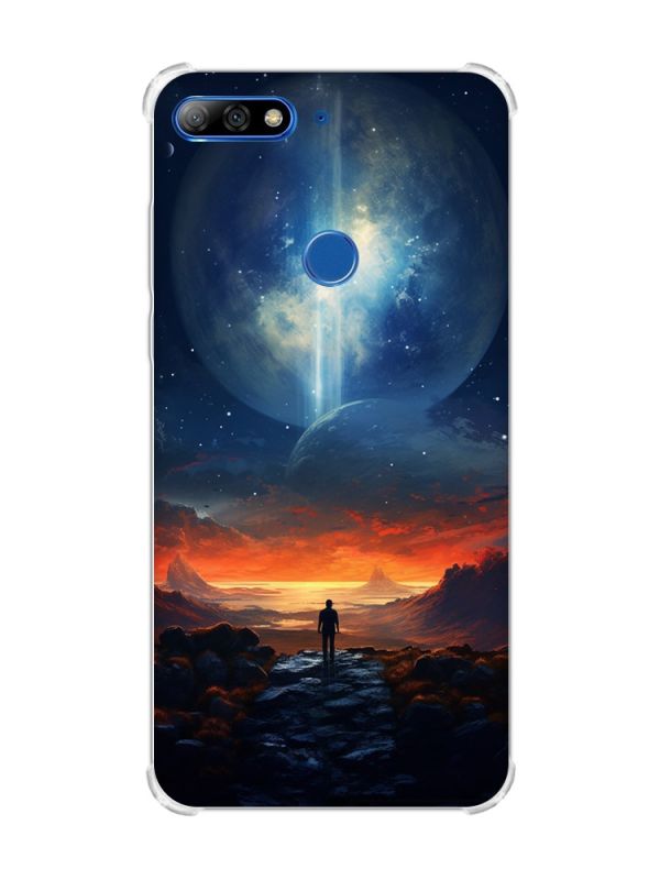 Чохол з потовщеними кутами на Huawei Y7 2018/Y7 Prime 2018 :: Космос (принт 247)