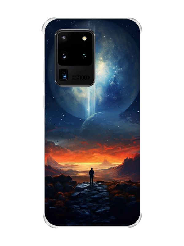 Чохол з потовщеними кутами на Samsung Galaxy S20 Ultra :: Космос (принт 247)